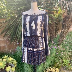 BOHO Midi dress with off the shoulder look